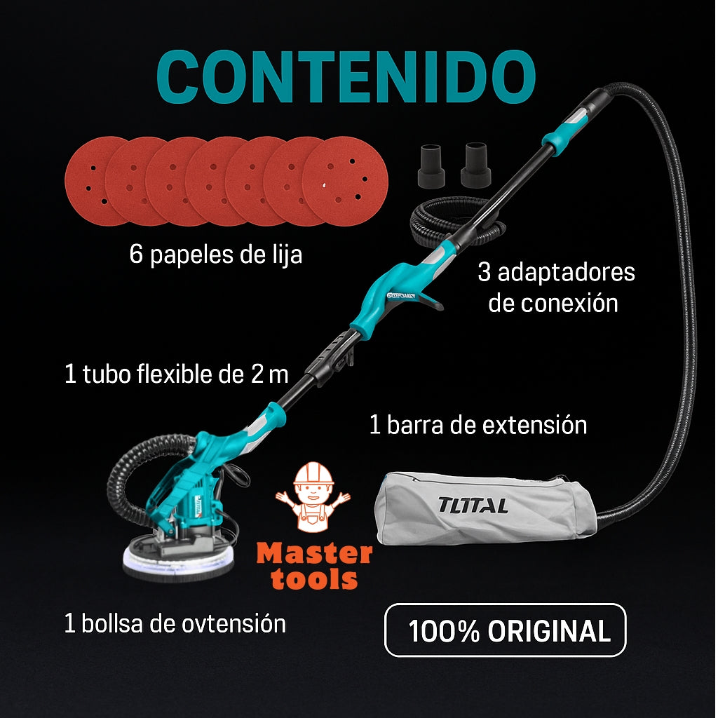 LIJADORA DE PARED Y TECHO TOTAL 1050W – POTENCIA INDUSTRIAL EN TUS MANOS