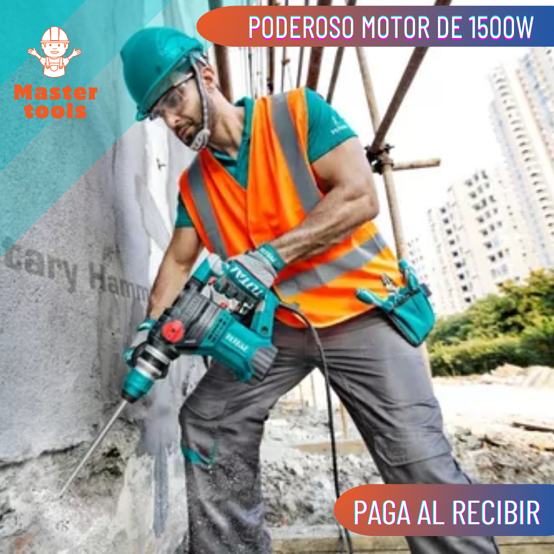 ROTOMARTILLO INDUSTRIAL SDS PLUS 1500W TOTAL – 100% Original - 1 AÑO DE GARANTÍA