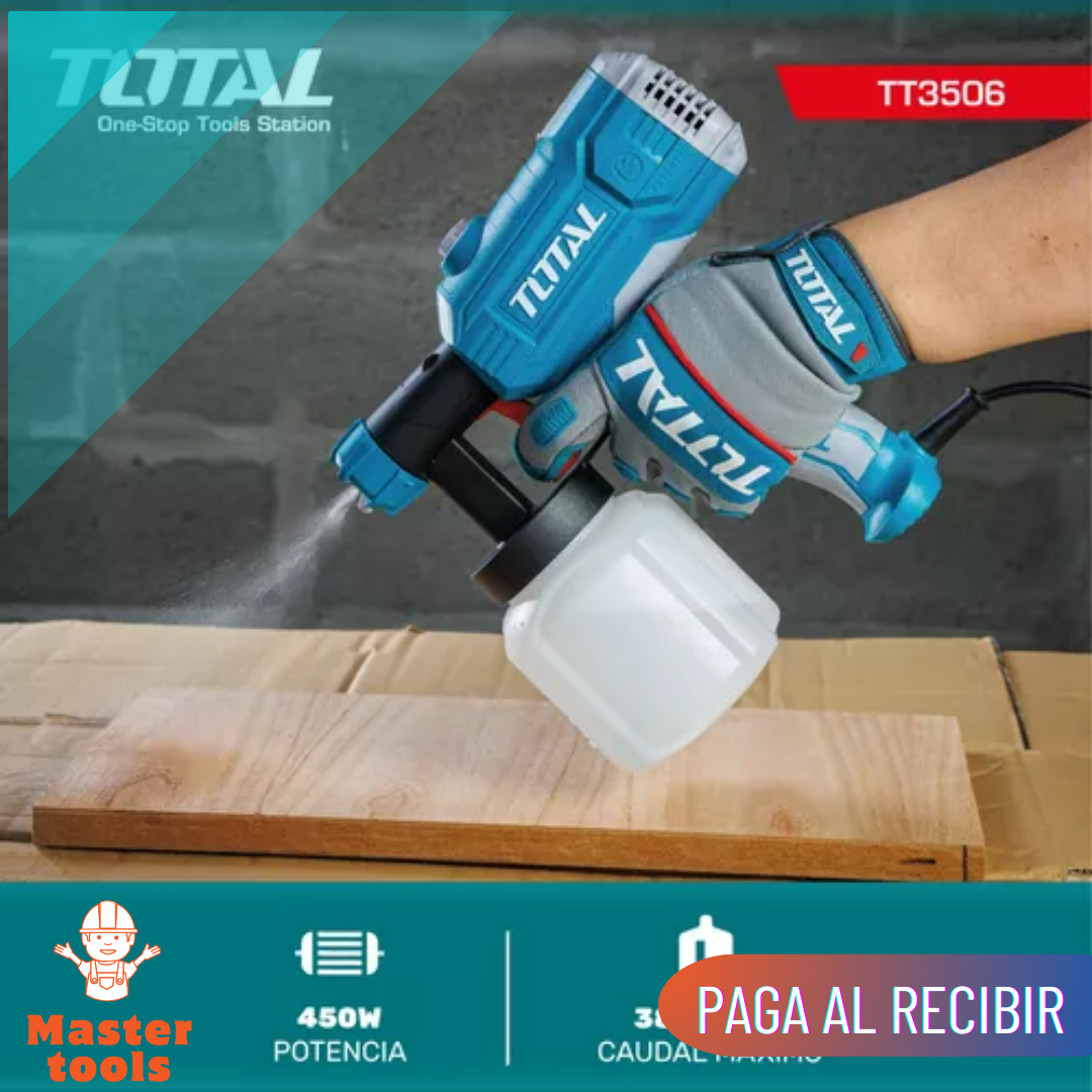 Pistola para pintar electrica total 800ml 450w