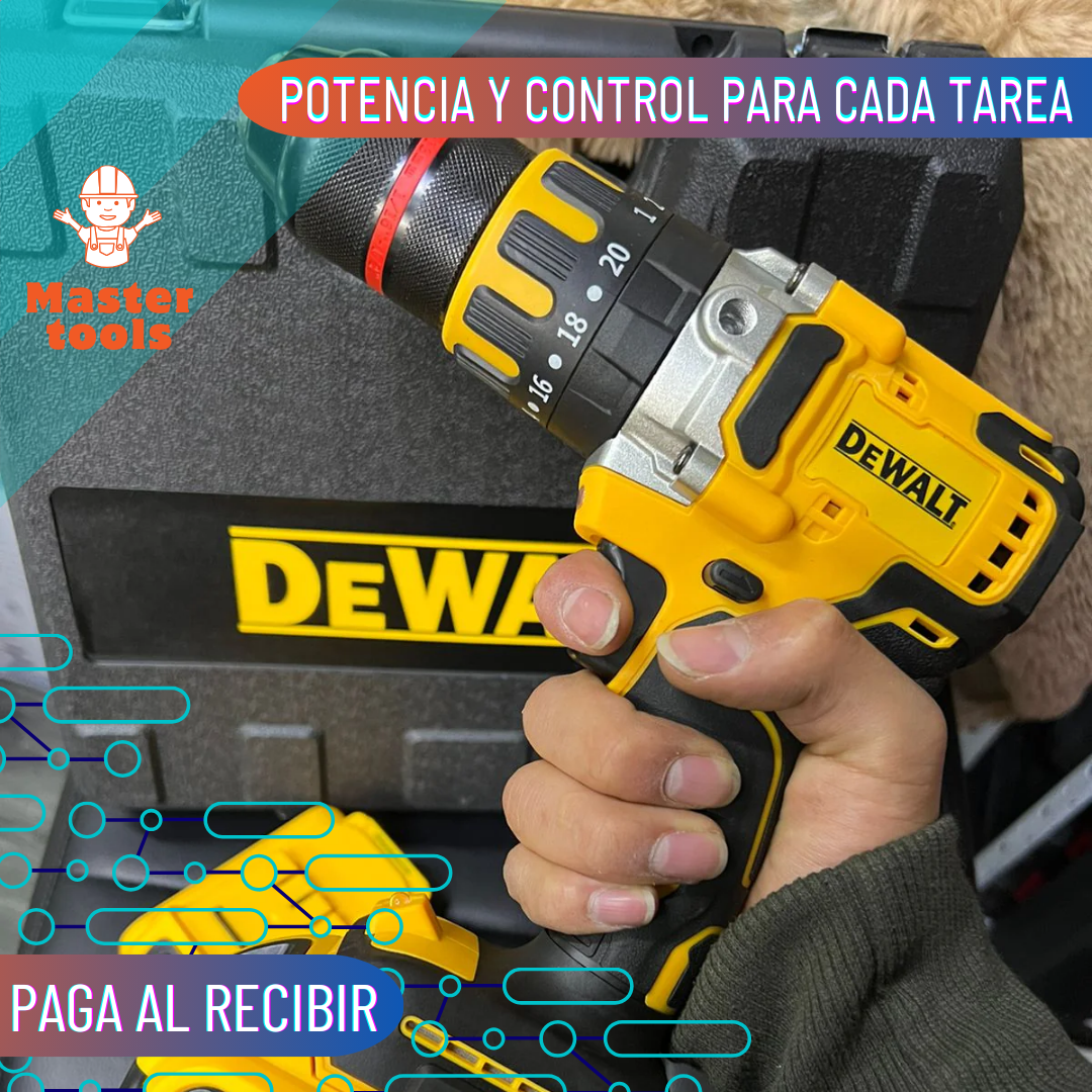 Taladro de Inalámbrico  - Motor Brushless 128V - 2 Baterías