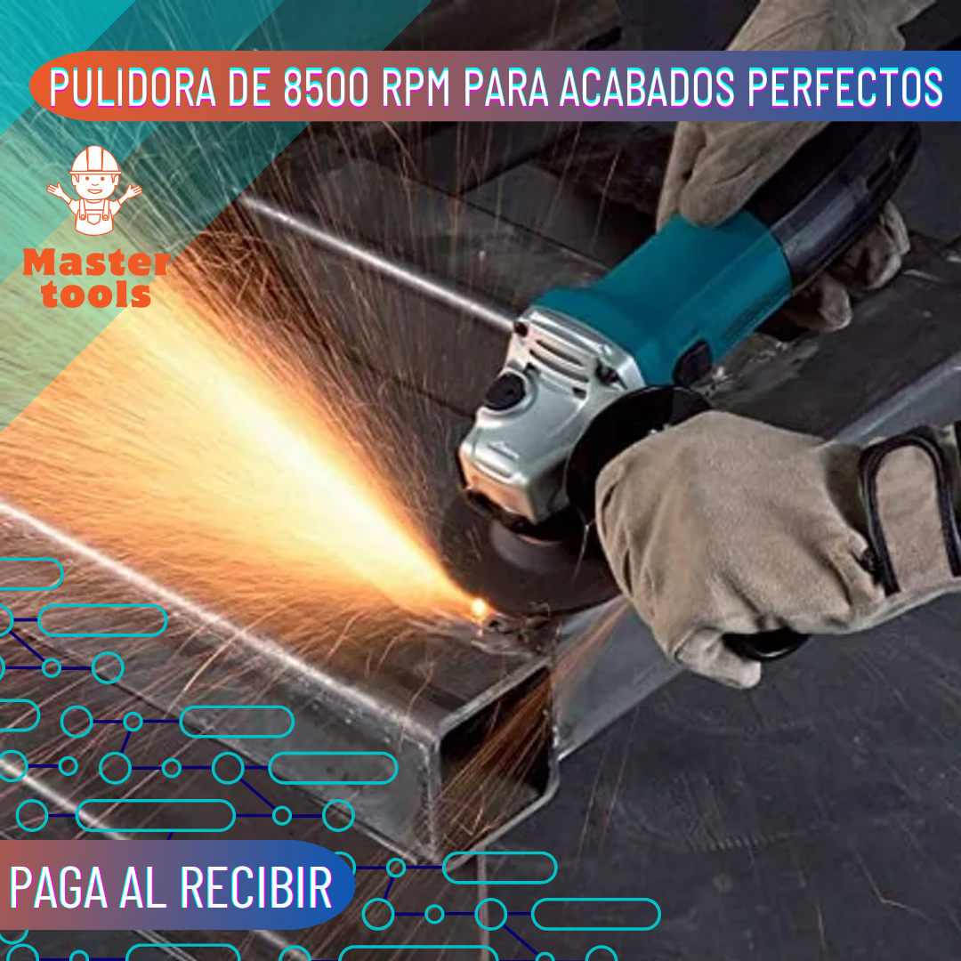 Kit Pulidora Inalámbrica 4 1/2 + Llave de Impacto de 1/2 Azul