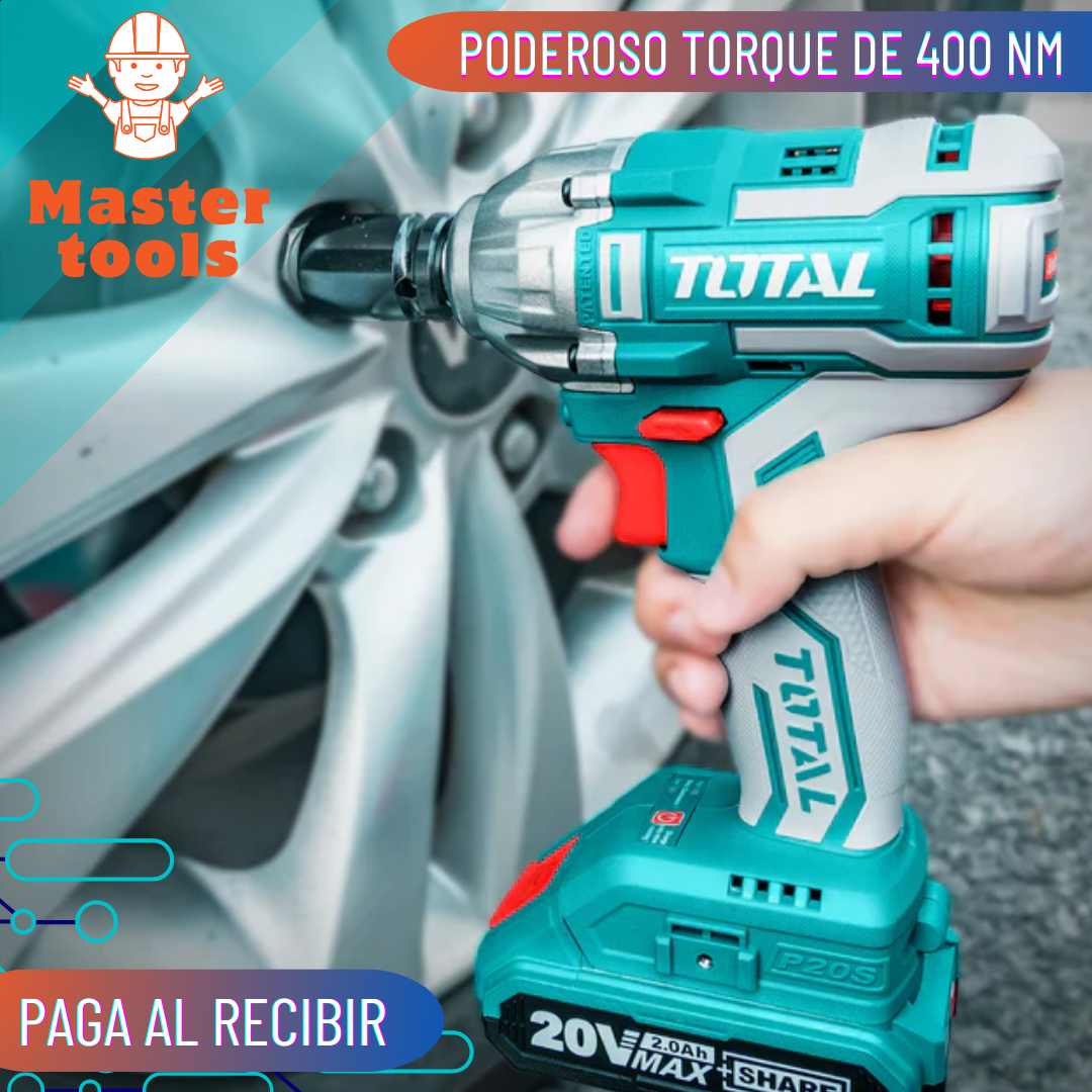 pistola de impacto inalámbrica TOTAL 1/2” 20V