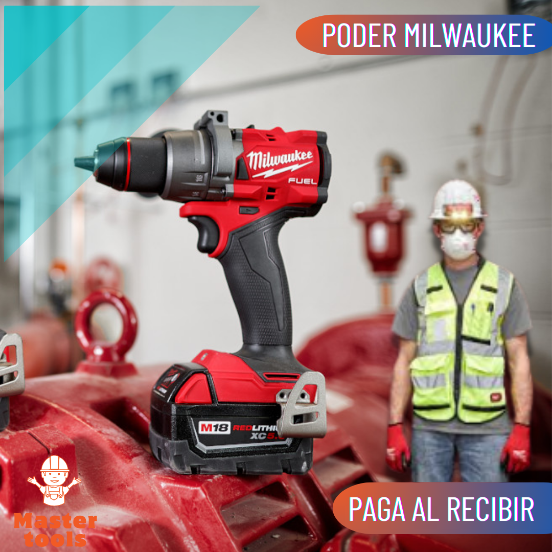 TALADRO INALÁMBRICO MILWAUKEE 36V Baterías de litio 36V 5.0Ah  INCLUYE  74 PIEZAS