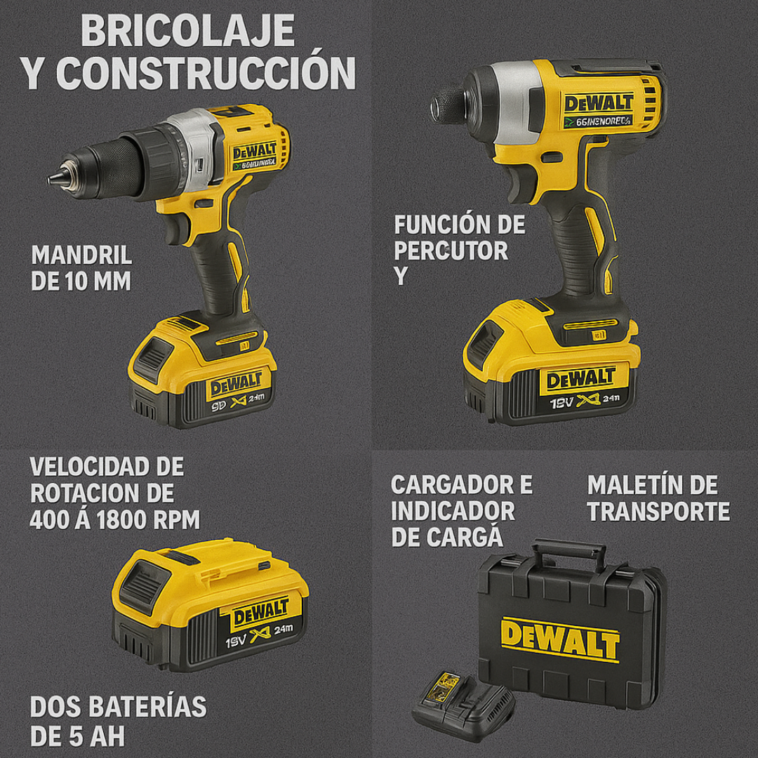 Kit Llave de impacto y Taladro de 1/2