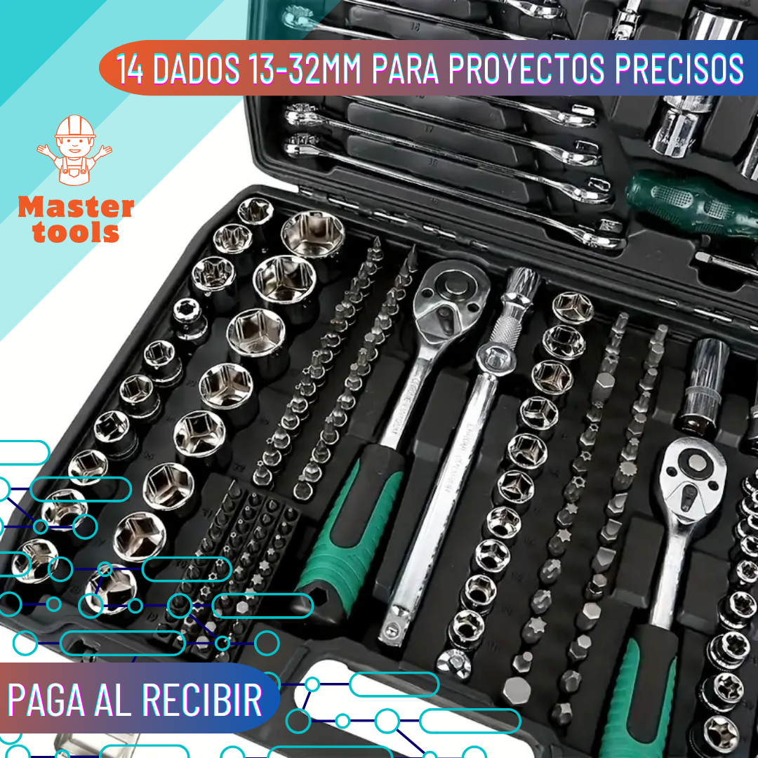 set de herramientas de 216 piezas - Forjadas para trabajó exigente