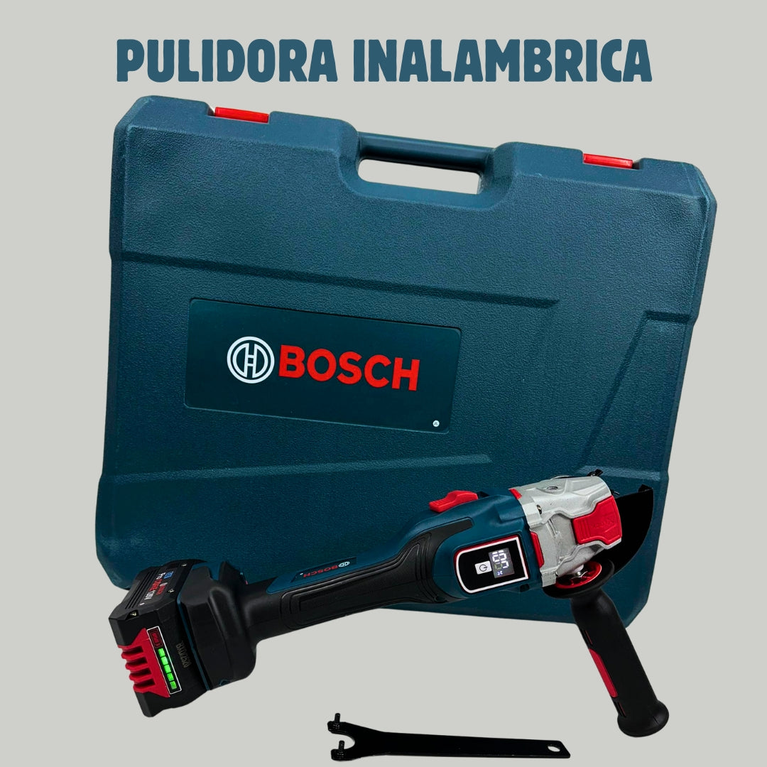 Combo 4 en 1  BOSCH (Pulidora 10.000 RPM, Rotomartillo Triple Función, Taladro 3/8 y Llave de Impacto 400 Nm) Brushless Motor, 4 Baterías.