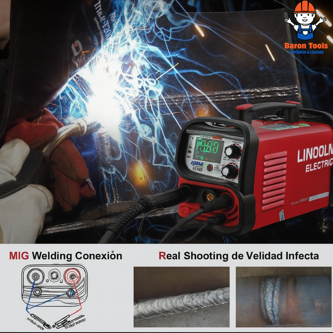 Maquina de Soldar LINCOLN 250 Amperios 3 en 1 MIG MMA TIG