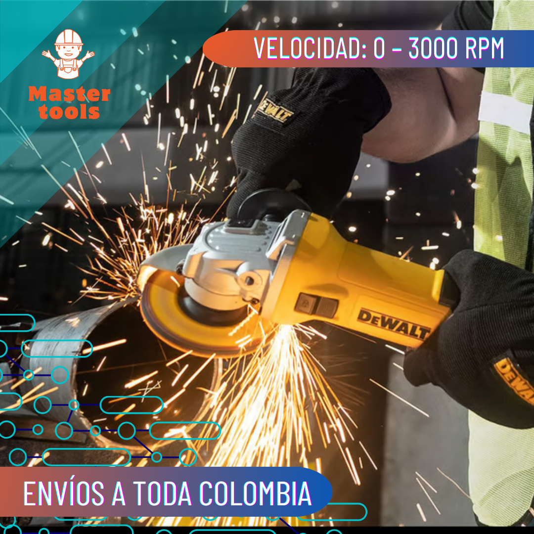 COMBO TALADRO PERCUTOR 1/2 + PULIDORA 4"1/2 DE 6 VELOCIDADES