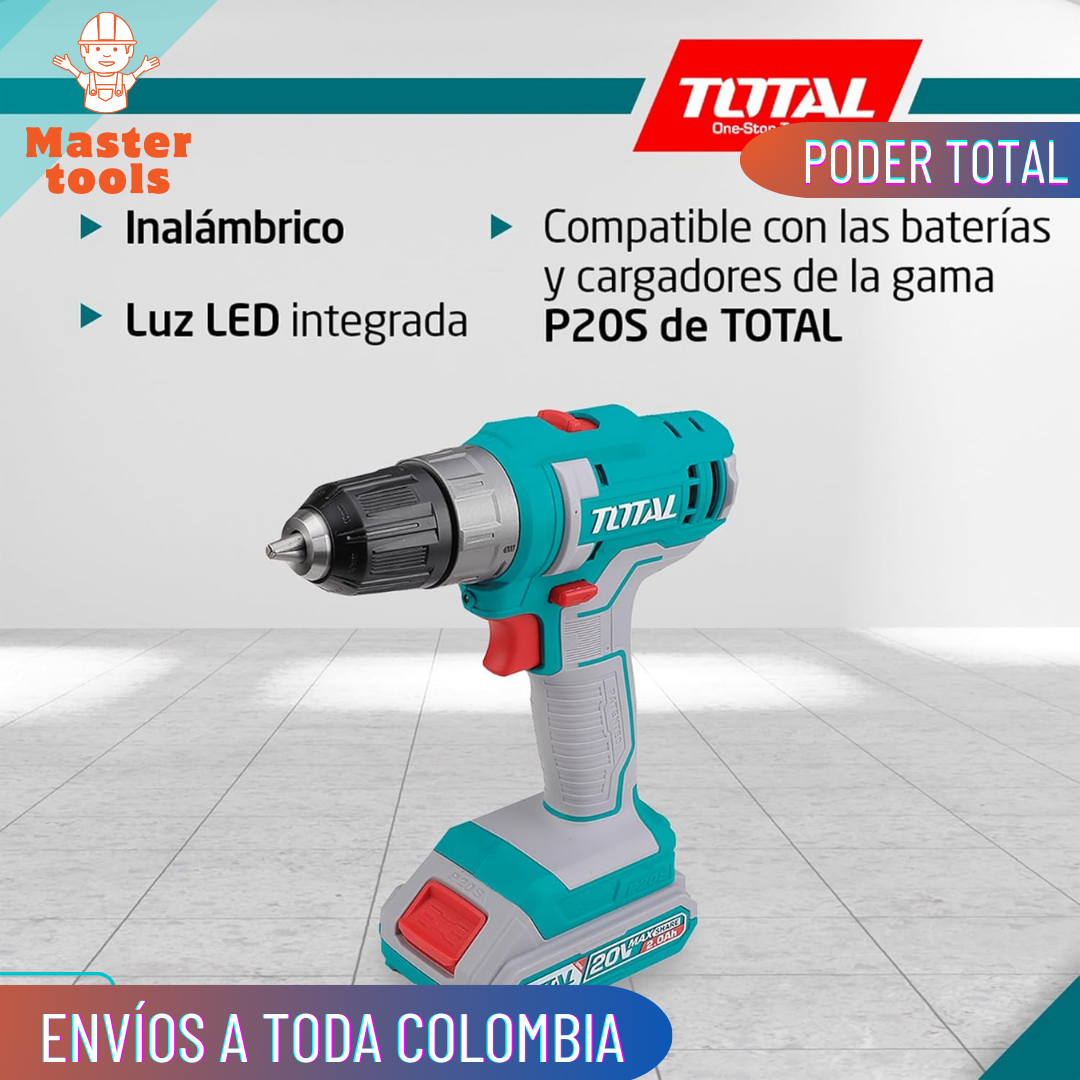 Taladro Atornillador 1/2 20v 60nm Total