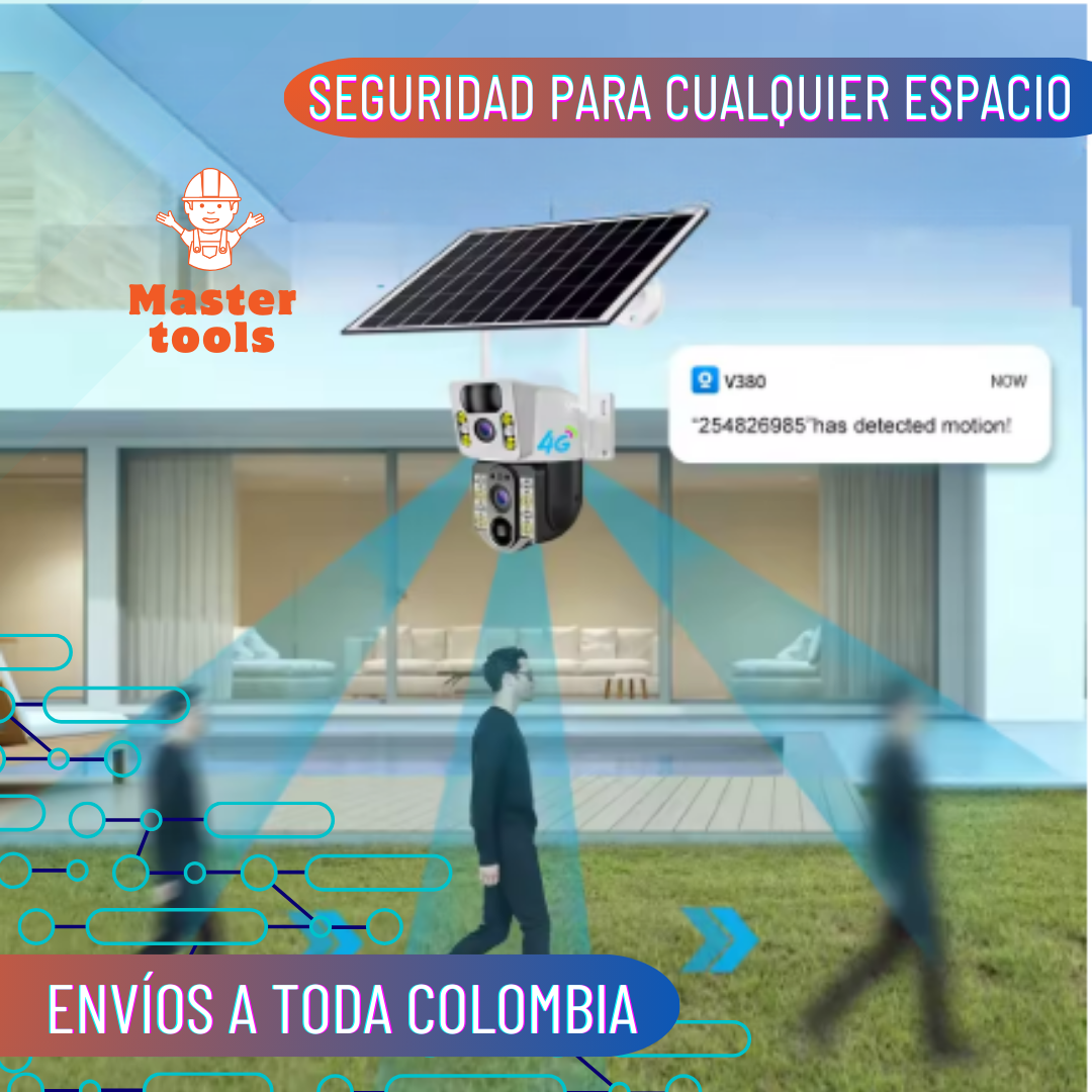 Cámara Solar 4g - Interiores y Exteriores - Funciona con Chip (Claro o Movistar)