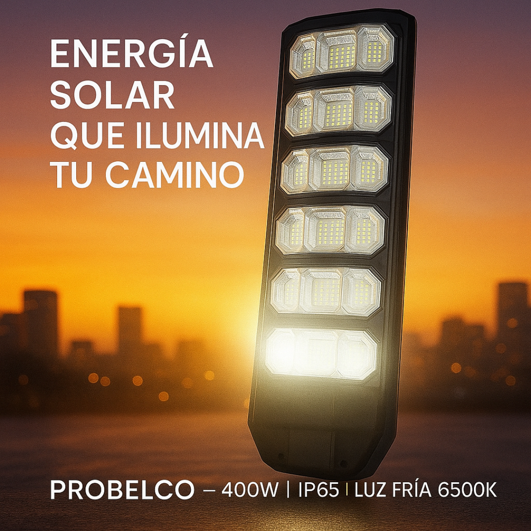 💡 LÁMPARA SOLAR LED 400 W — ILUMINACIÓN EXTERIOR IP65