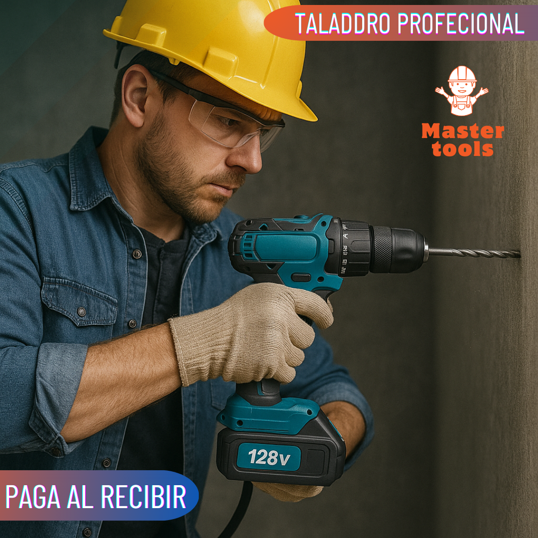 Combo 4 en 1 : Taladro, Pulidora, Pistola de Impacto y Rotomartillo. incluye 4 baterias