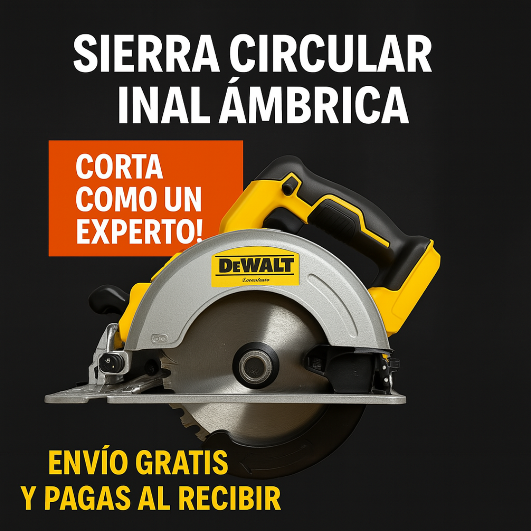 🔧 Sierra Circular de Mano Inalámbrica 7” – Potencia y libertad de corte en cualquier lugar