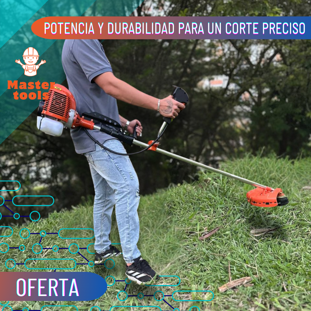 Set Guadaña y Motosierra Profesional con motor 2 tiempos