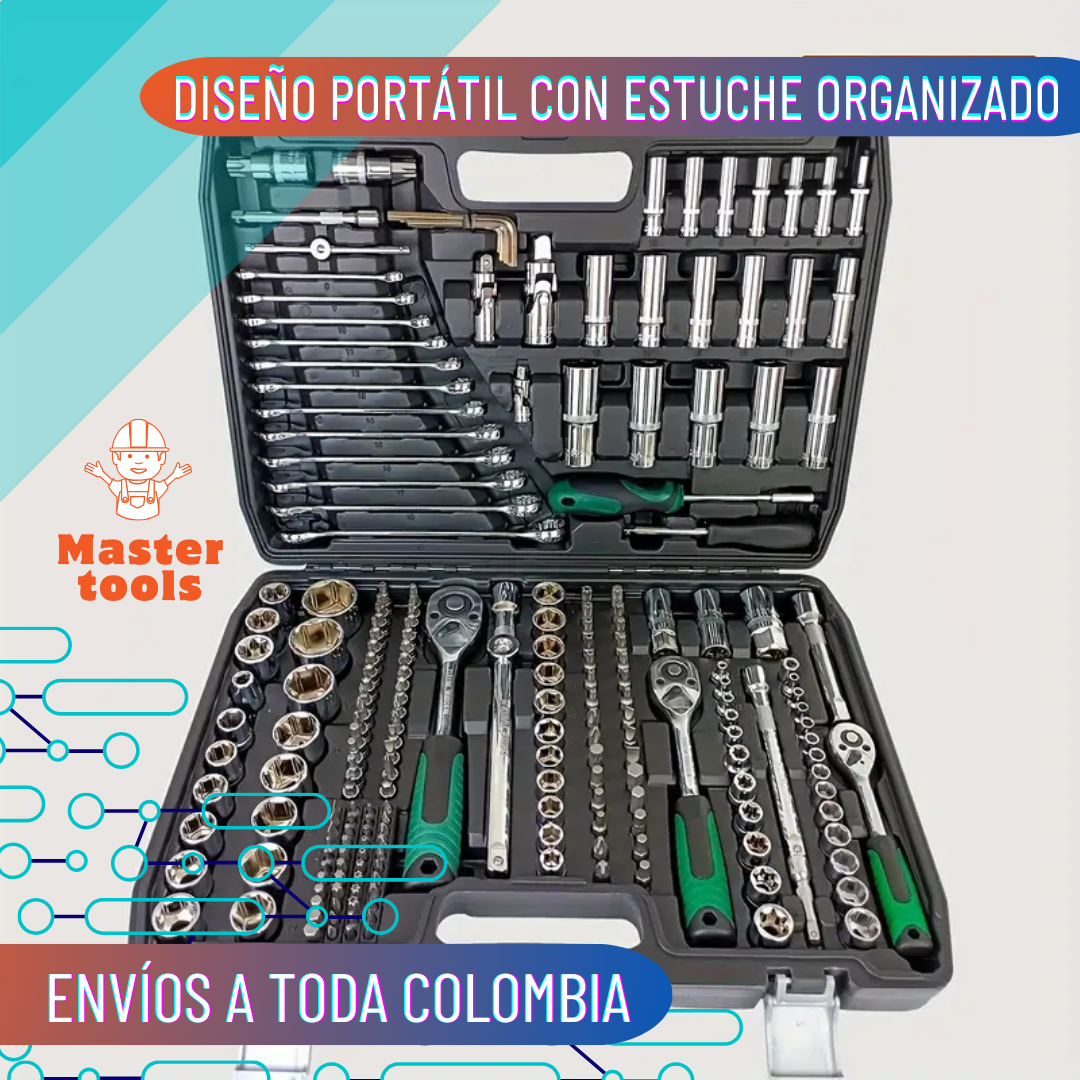 set de herramientas de 216 piezas - Forjadas para trabajó exigente