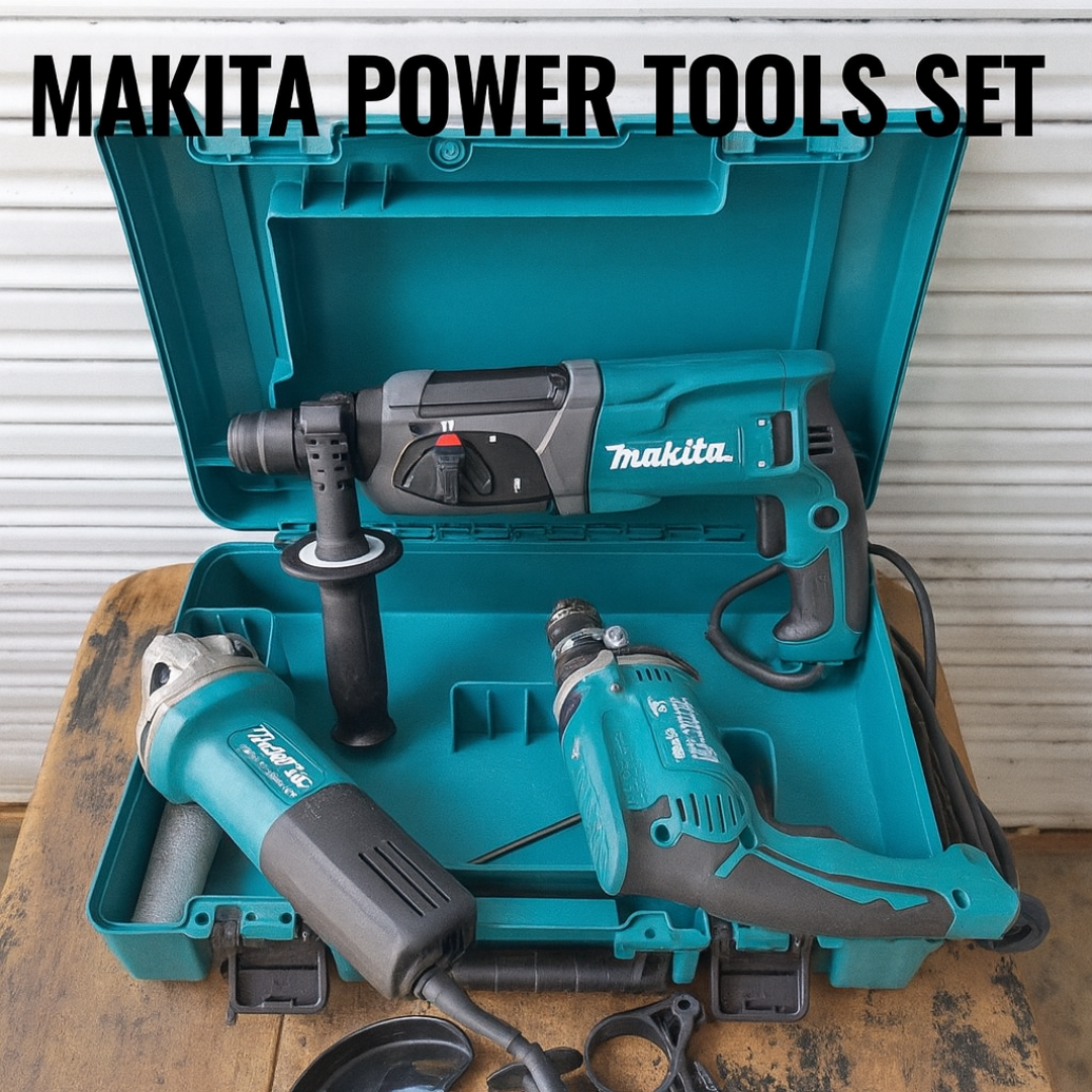 Combo 3 en 1  Makita Rotomartillo, Pulidora y Taladro