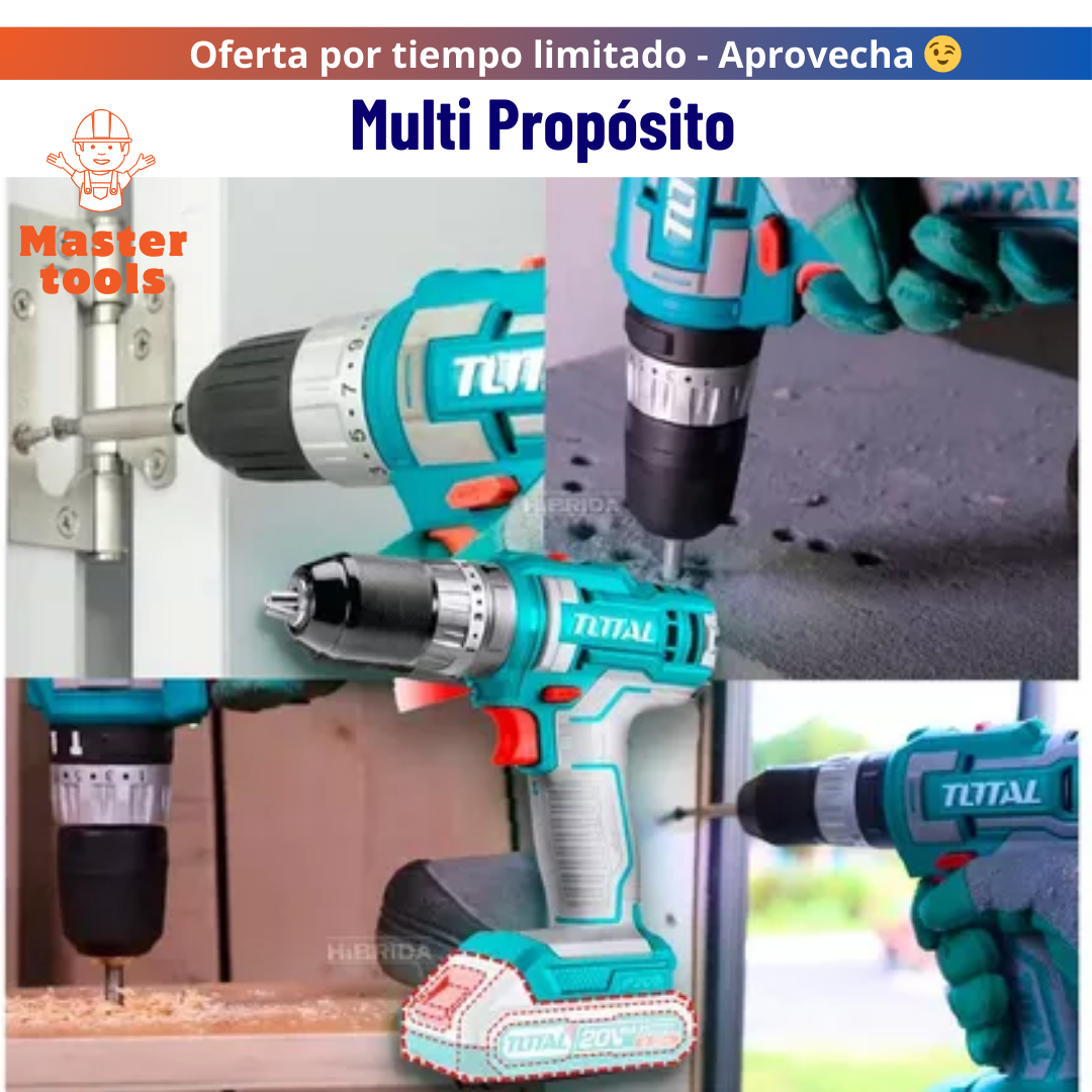 Taladro Atornillador 1/2 20v 60nm Total
