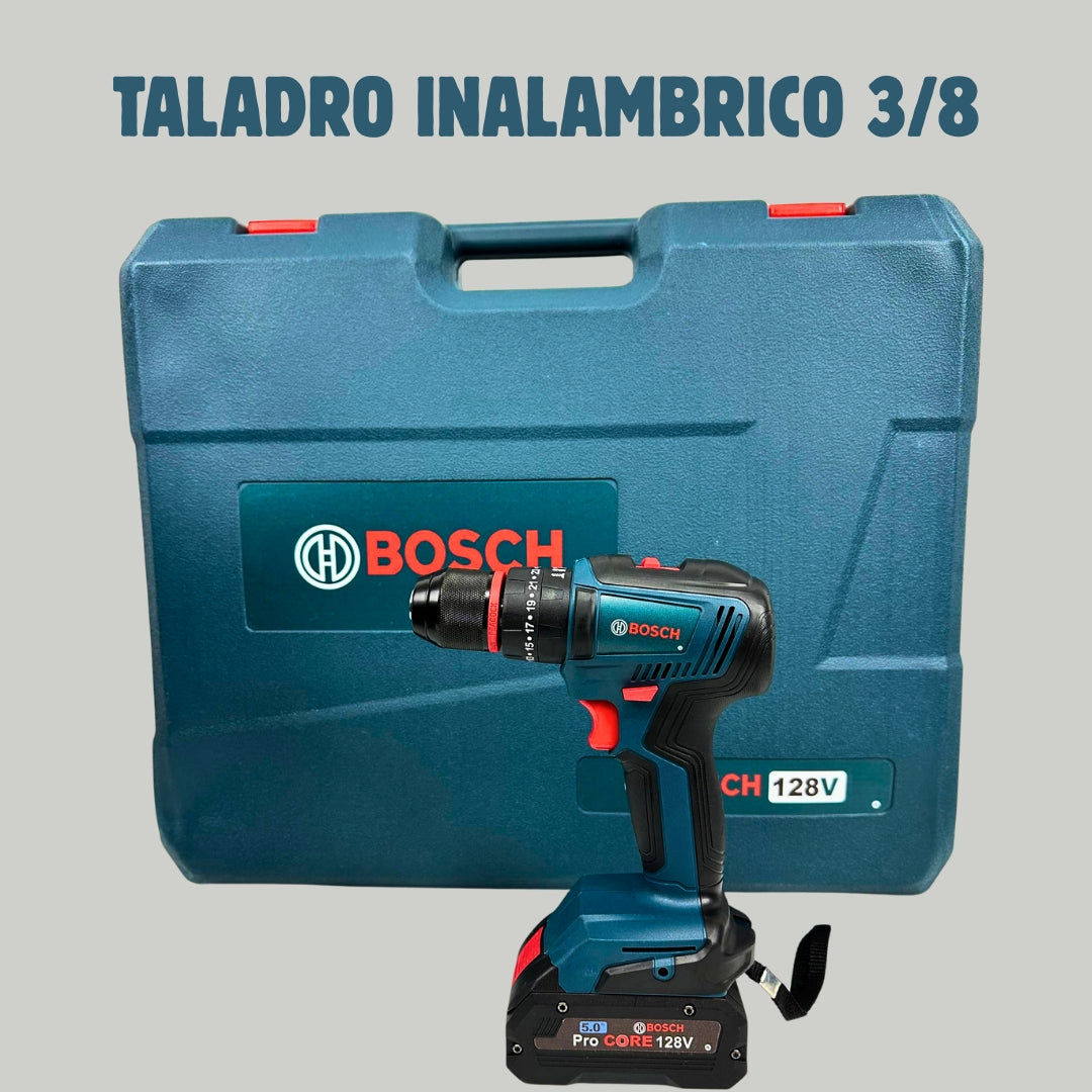 Combo 4 en 1  BOSCH (Pulidora 10.000 RPM, Rotomartillo Triple Función, Taladro 3/8 y Llave de Impacto 400 Nm) Brushless Motor, 4 Baterías.
