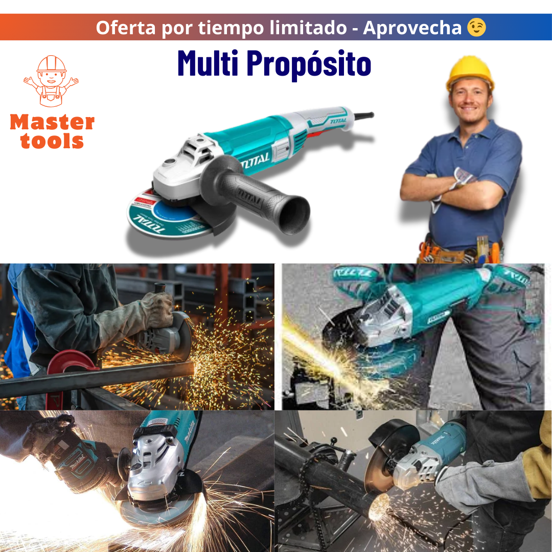 Pulidora 2200W 6600 RPM Orginal de TOTAL.