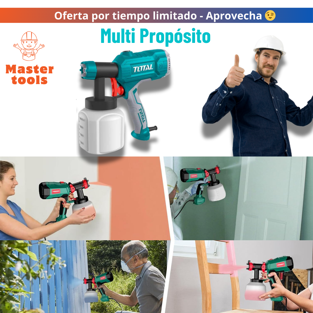 Pistola para pintar electrica total 800ml 450w