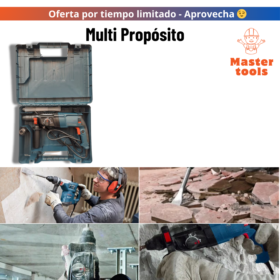 Taladro Rotomartillo Demoledor de 870W