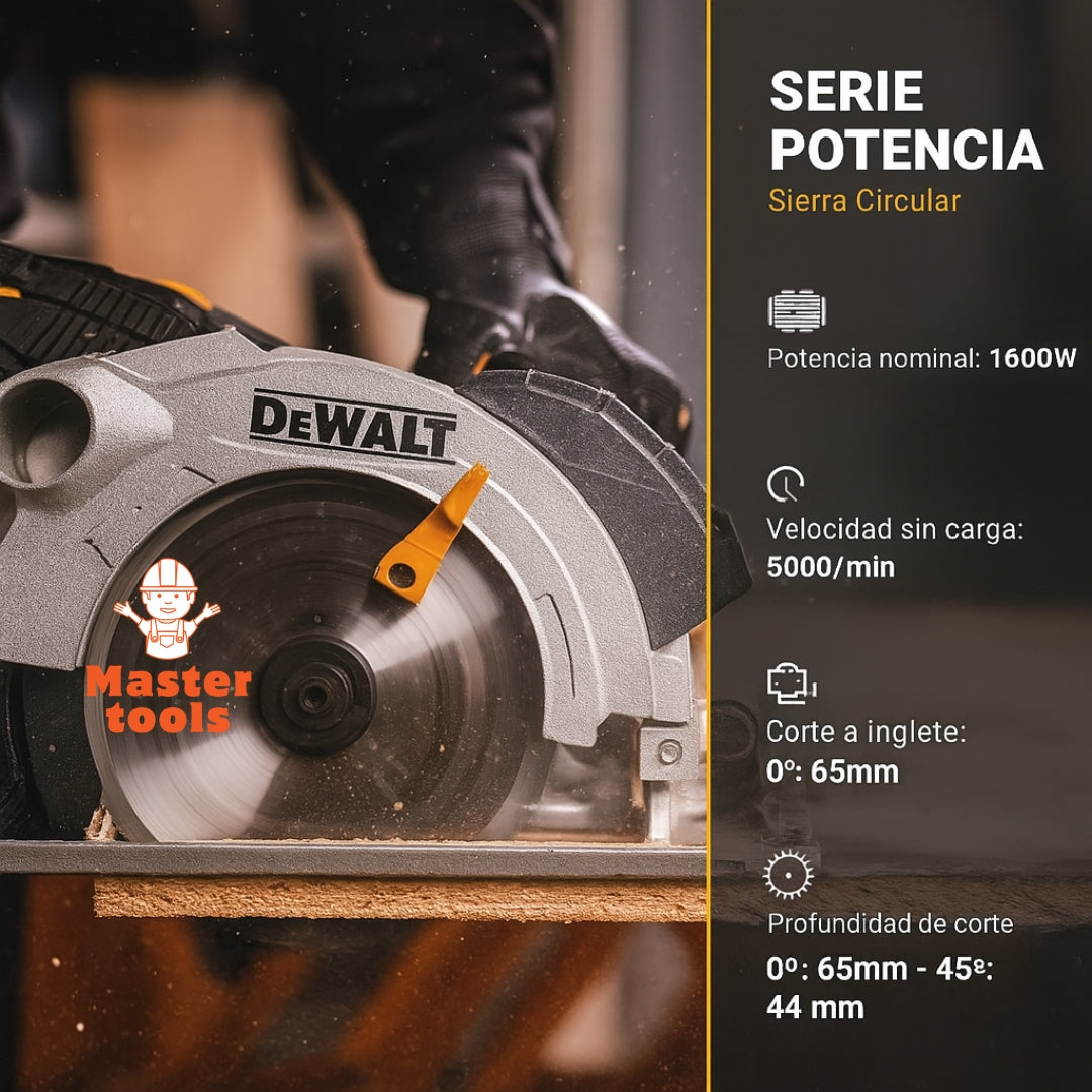 SIERRA CIRCULAR 7” DeWALT – Motor 1200W + Láser para Cortes Perfectos