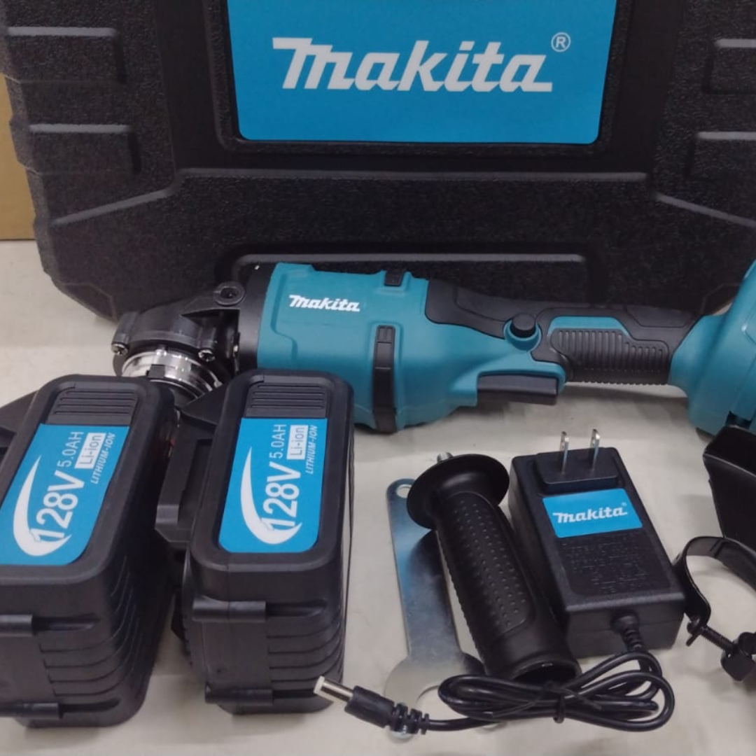Pulidora Inalambrica Makita 4 Pulgadas Dos Baterías de 128V