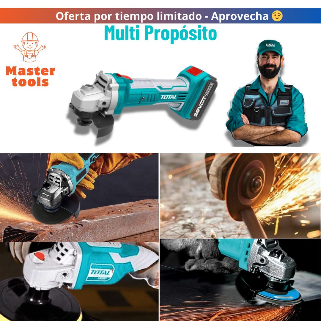 Pulidora Inalambrica 4 1/2 Industrial total 20v Original total