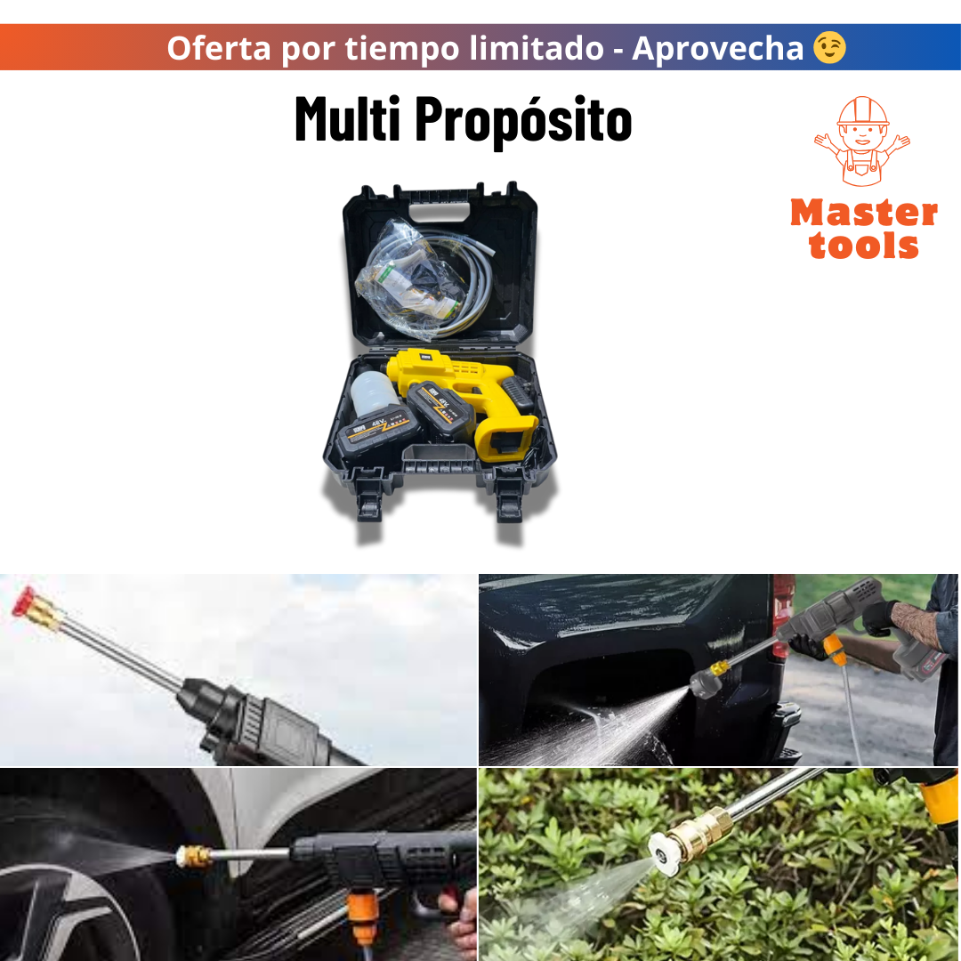 Hidrolavadora pulverizadora con 2 baterías de 48 v - color amarillo