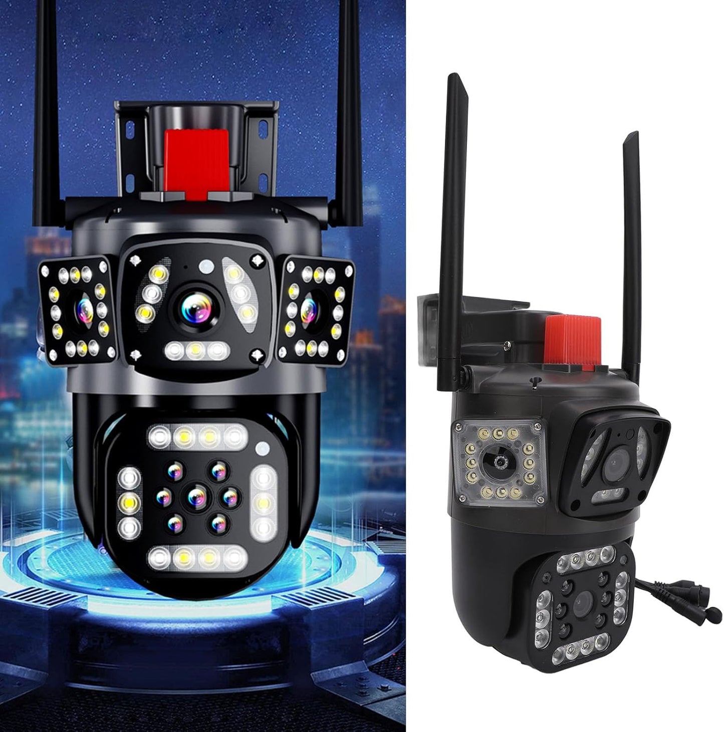 📦 Cámara IP Wifi PTZ 6K Triple Lente – Exterior/Inalámbrica