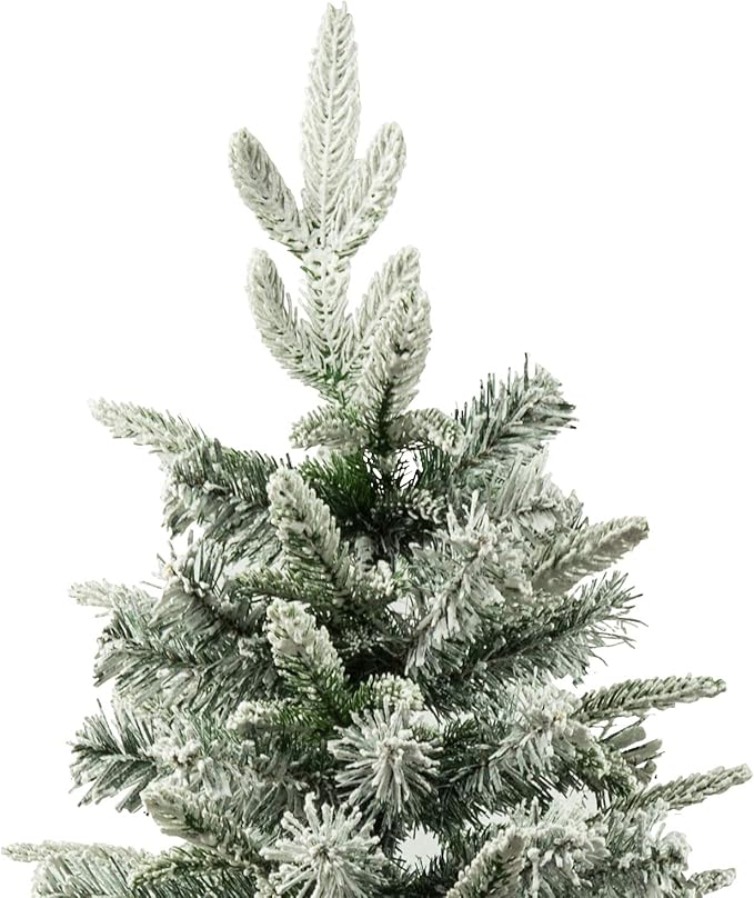 Árbol de Navidad Nevado Premium con Soporte Metálico