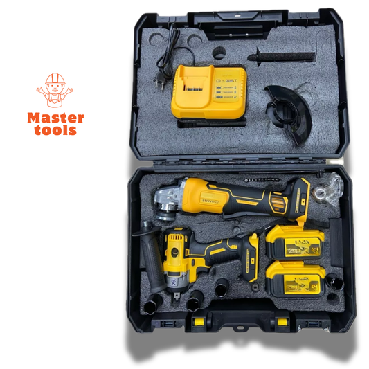 Kit Pulidora Inalámbrica 4 1/2 + Llave de Impacto de 1/2