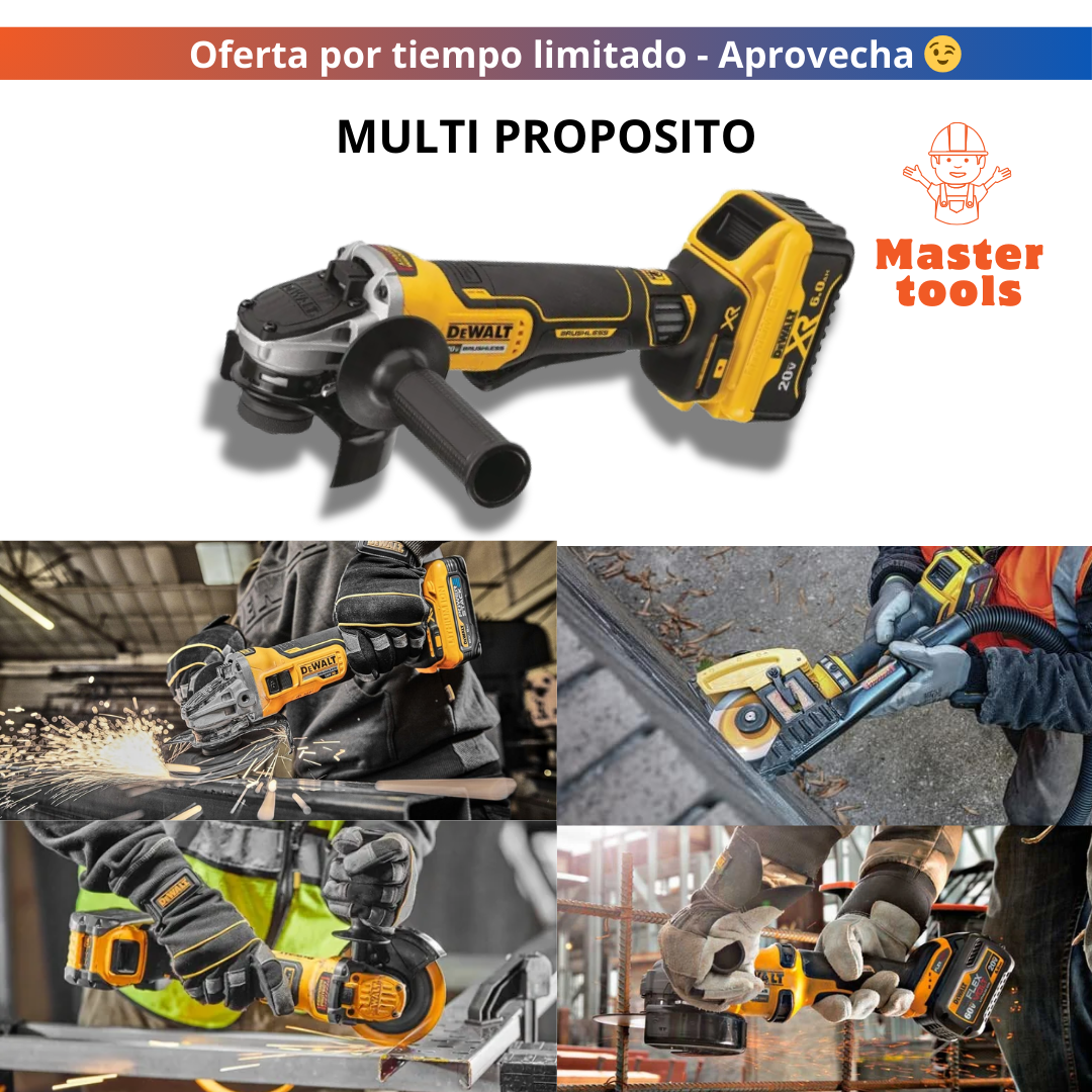 Pulidora Inalámbrica DEWALT 4-1/2" (115 mm) 96V MAX* ⚡