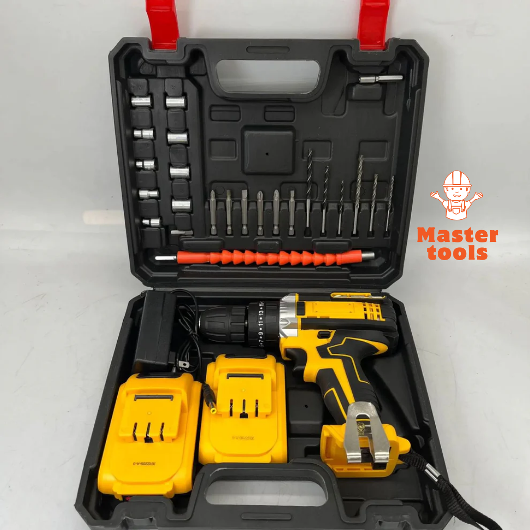 Taladro Inalámbrico 21V de Alta Potencia – Kit Profesional Todo en Uno