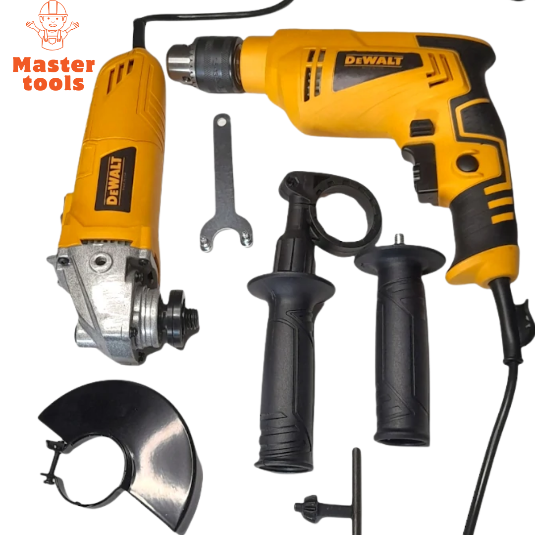 COMBO TALADRO PERCUTOR 1/2 + PULIDORA 4"1/2 DE 6 VELOCIDADES