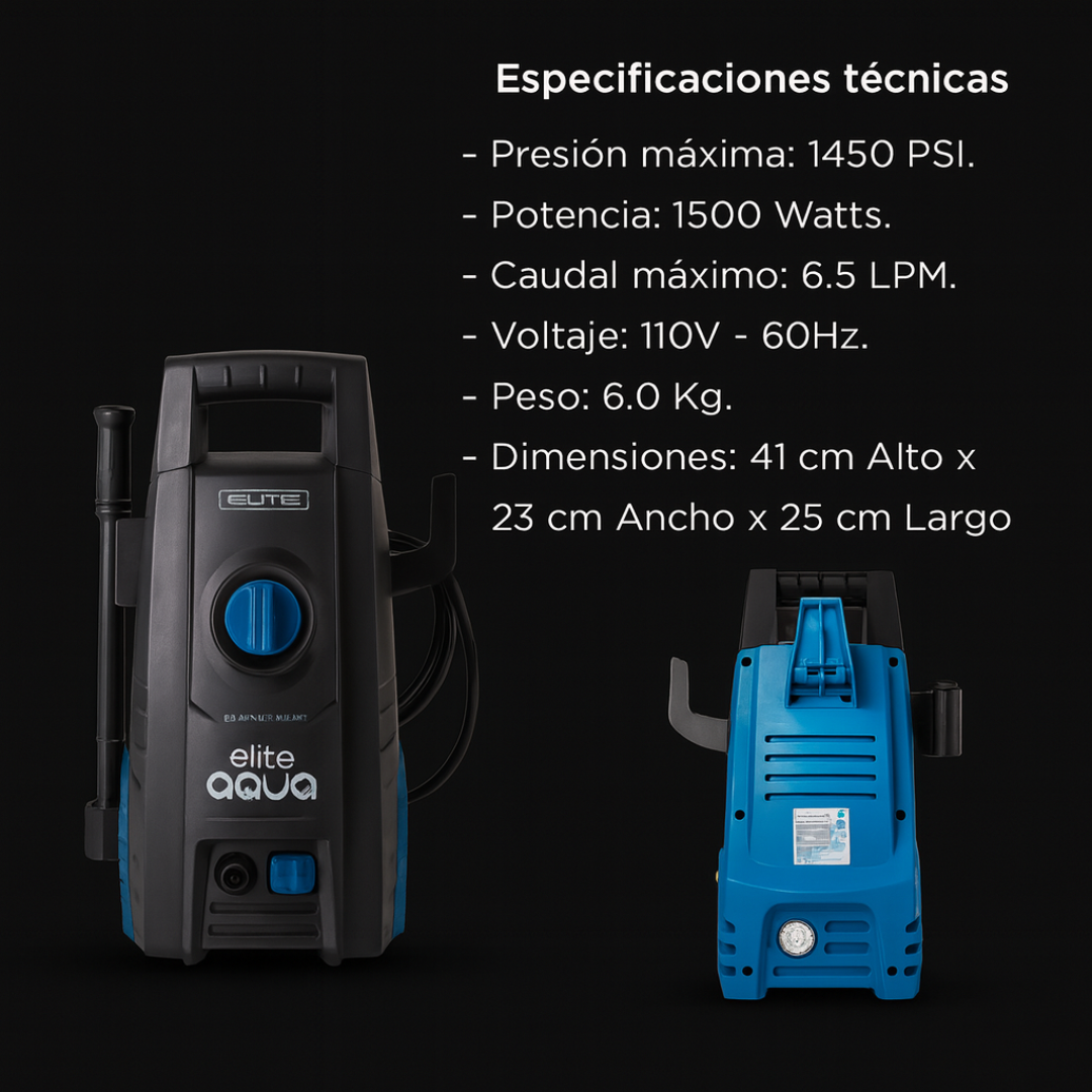 Hidrolavadora Elite 1500W – Potencia y Precisión para Limpiezas Profesionales