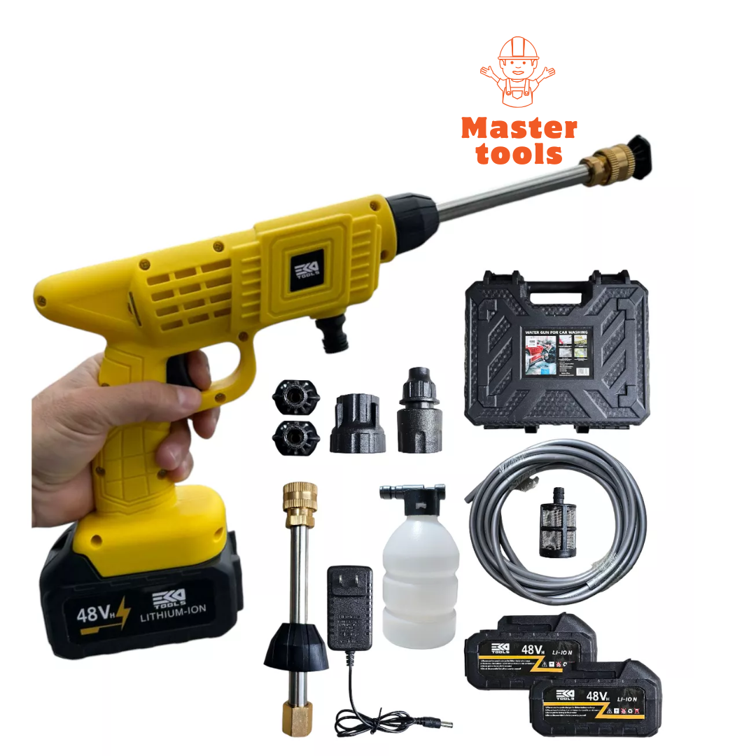 Hidrolavadora pulverizadora con 2 baterías de 48 v - color amarillo