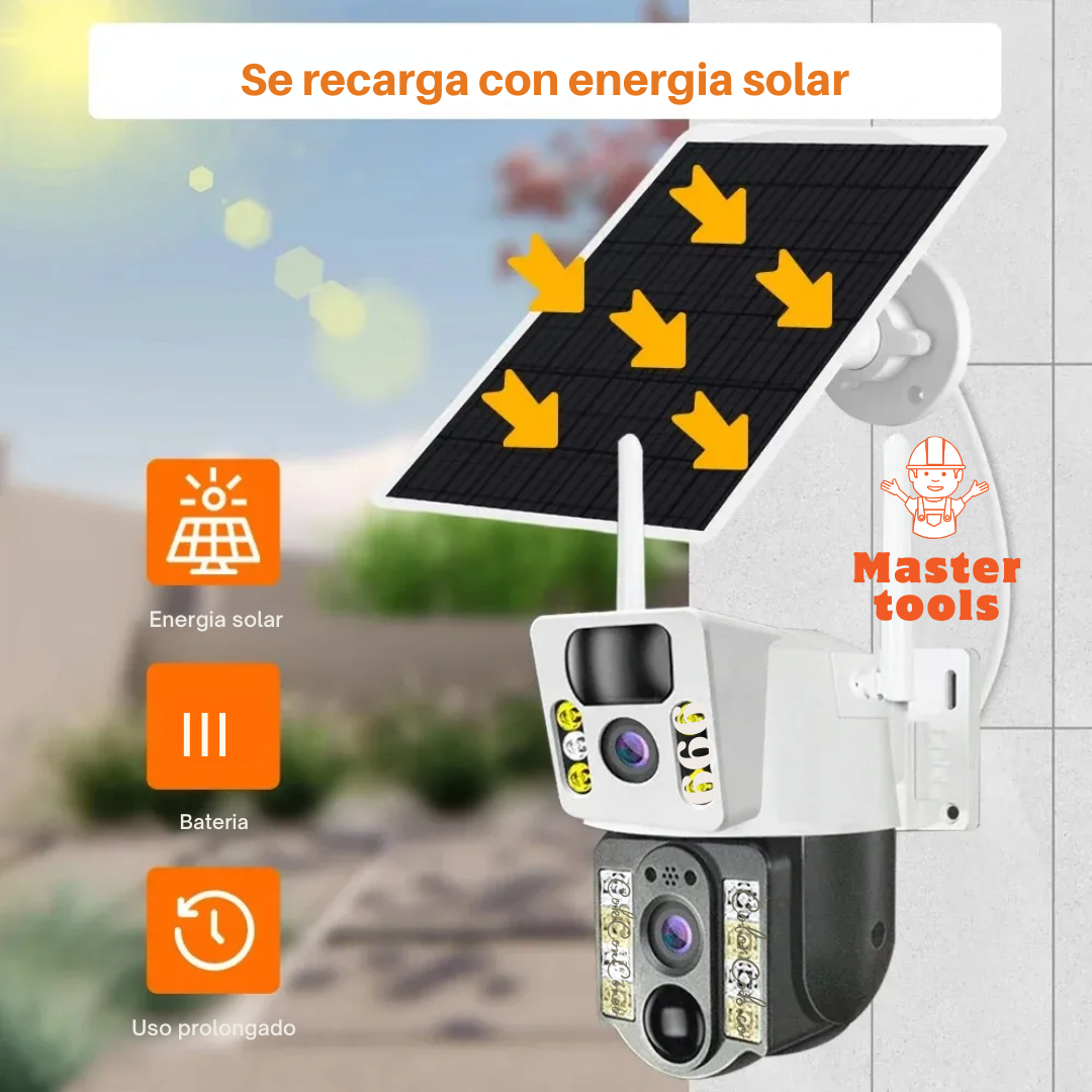 Cámara Solar 4g - Interiores y Exteriores - Funciona con Chip (Claro o Movistar)