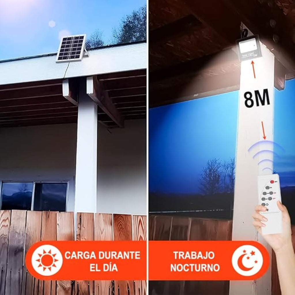 Reflector Solar 1000W + Panel y Control – Iluminación LED Potente y Ecológica para Exteriores