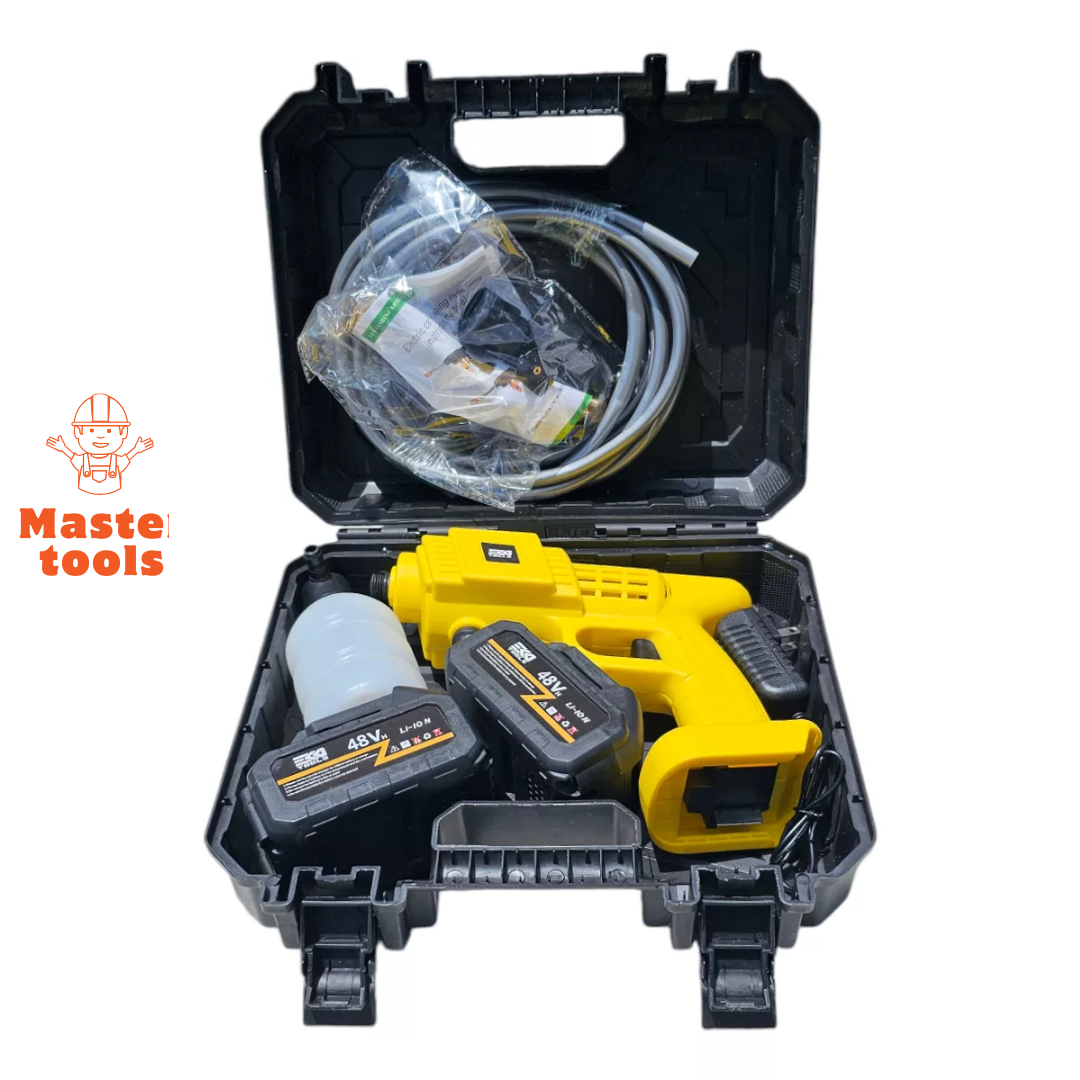 Hidrolavadora pulverizadora con 2 baterías de 48 v - color amarillo