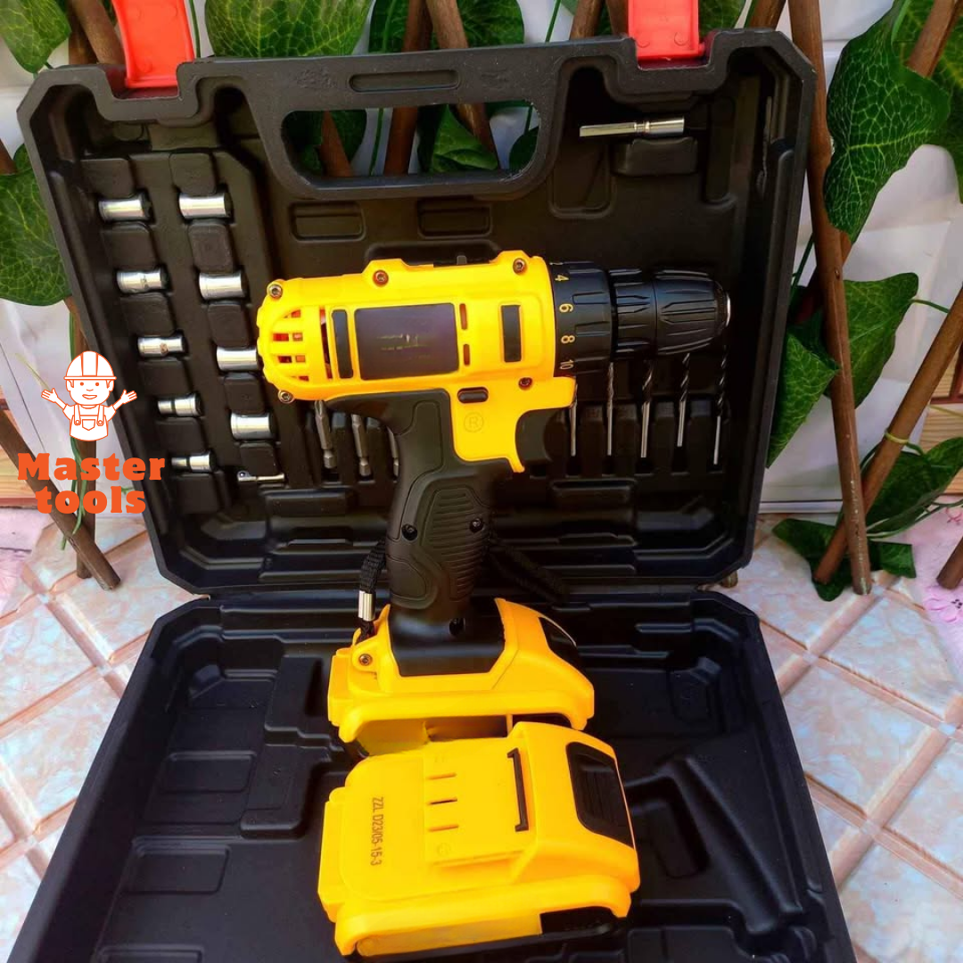 Taladro Inalámbrico 21V de Alta Potencia – Kit Profesional Todo en Uno