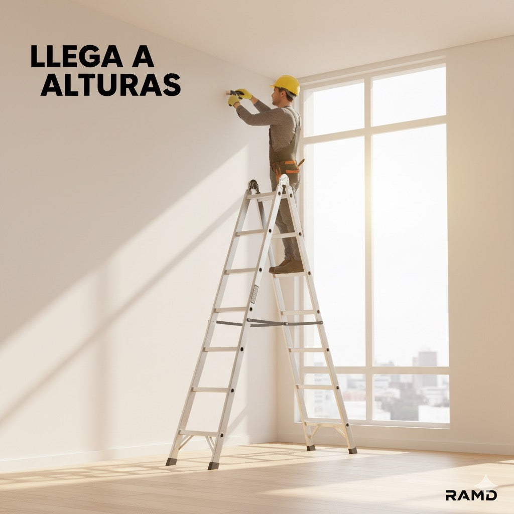 ⚡ ESCALERA DE ALUMINIO 12 PELDAÑOS – VERSATILIDAD Y SEGURIDAD - 3,6M de altura