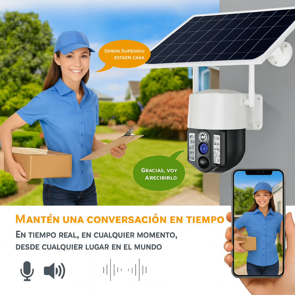 Cámara Inalámbrica - Carga con panel solar