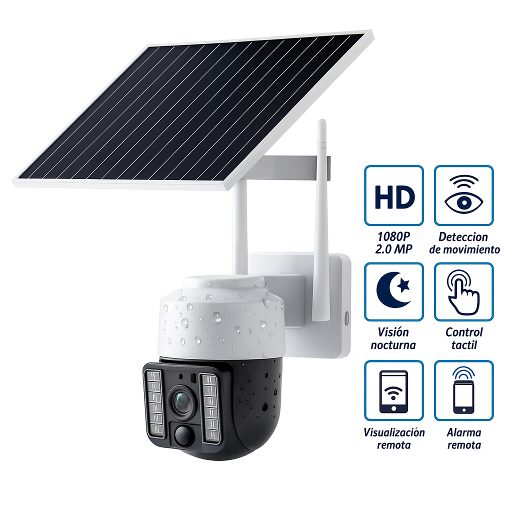 Cámara Inalámbrica - Carga con panel solar