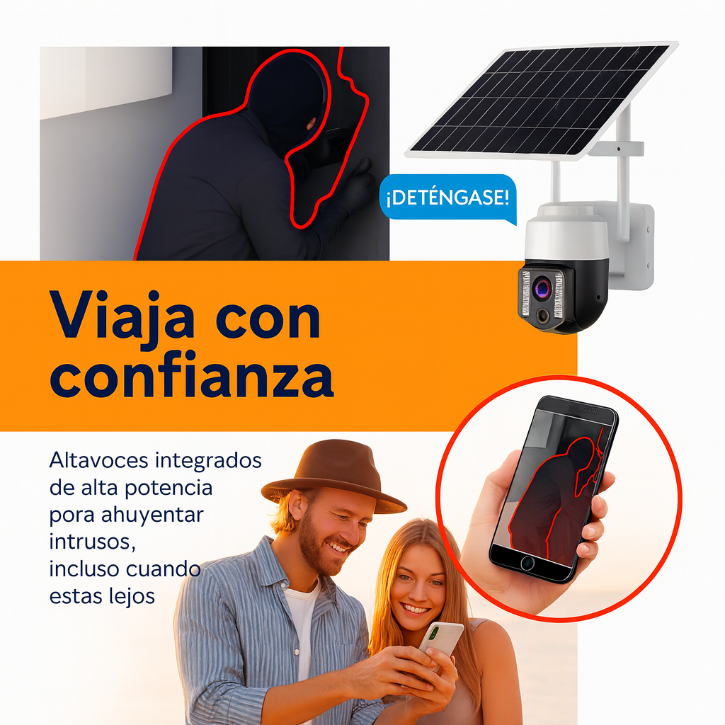 Cámara Inalámbrica - Carga con panel solar