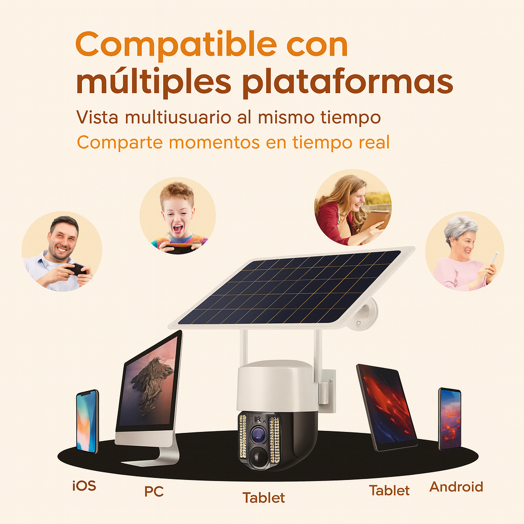 Cámara Inalámbrica - Carga con panel solar