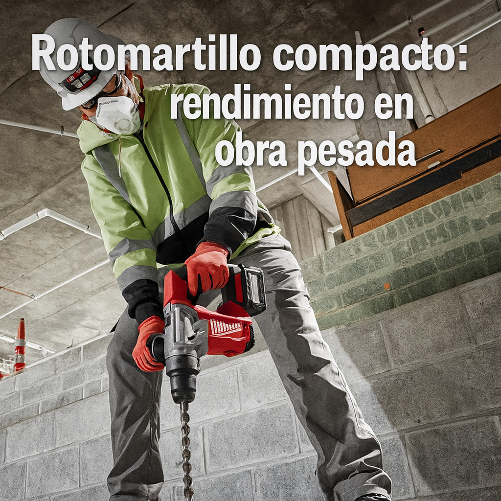 Combo 4 en 1 Milwaukee Brushless 5 Amp - 4 Baterías - Rotomartillo, Llave de Impacto, Pulidora y Taladro