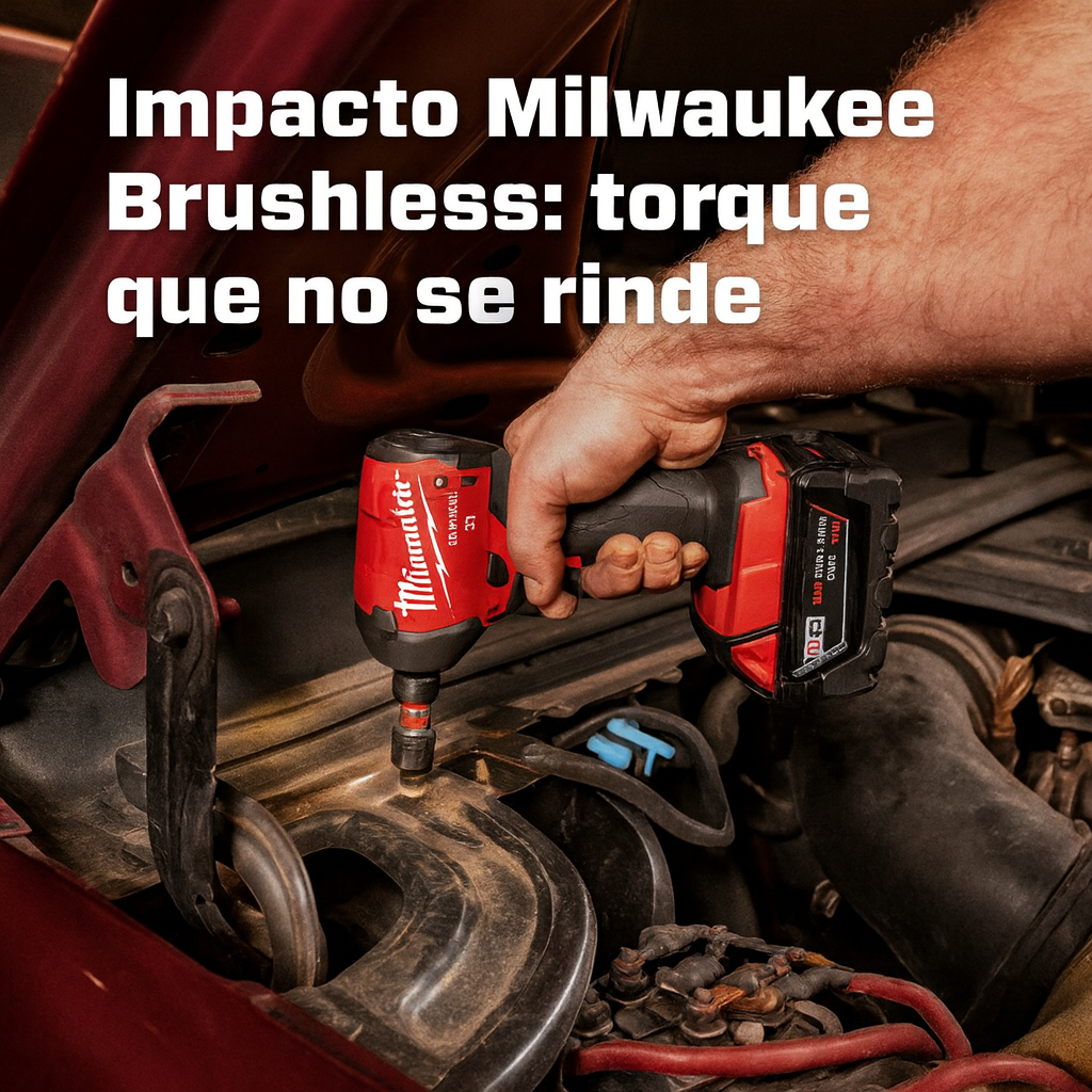 Combo 4 en 1 Milwaukee Brushless 5 Amp - 4 Baterías - Rotomartillo, Llave de Impacto, Pulidora y Taladro