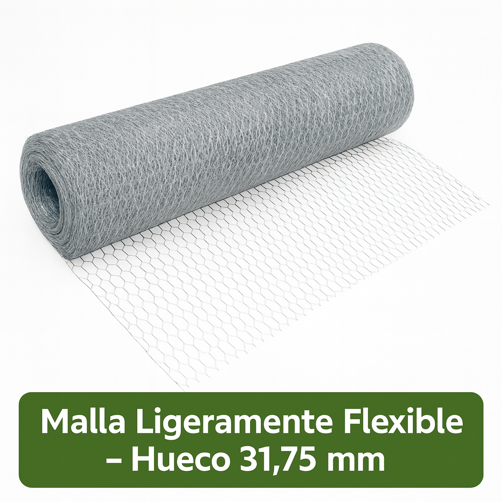 Malla Metálica Hexagonal 0,90 m × 36 m (Cal. 25 – Hueco 1 1/4")