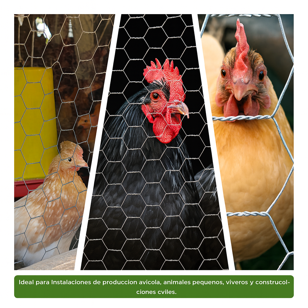Malla Metálica Hexagonal 0,90 m × 36 m (Cal. 25 – Hueco 1 1/4")